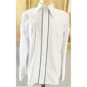 EUC Women's Helmut Lang (S) White Button Down Oxford Style Shirt
